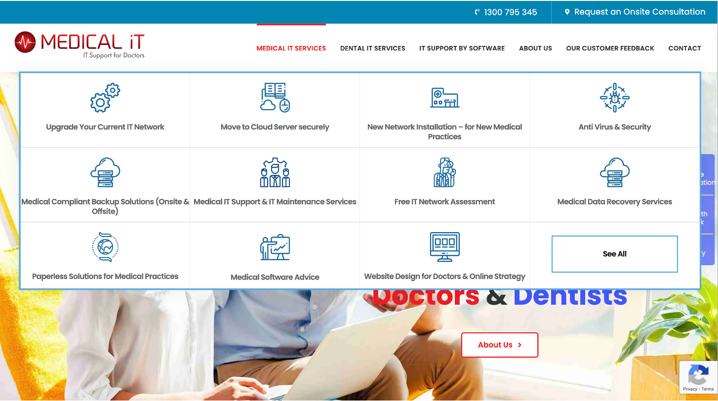 Medical iT website header